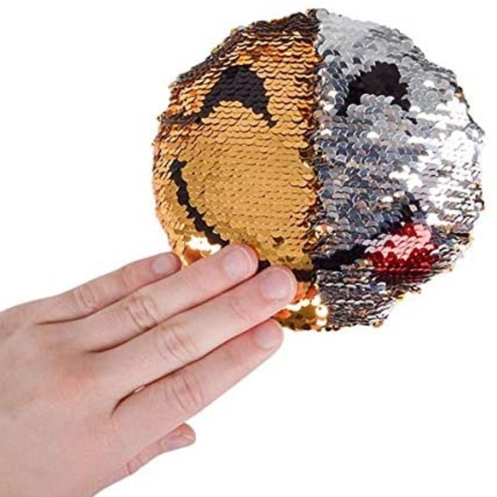 5 Inch Emoji Sequin Plush Pack of 4